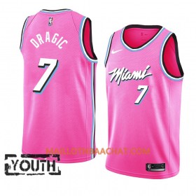 Maillot NBA Miami Heat Goran Dragic 7 2018-19 Nike Rose Swingman - Enfant